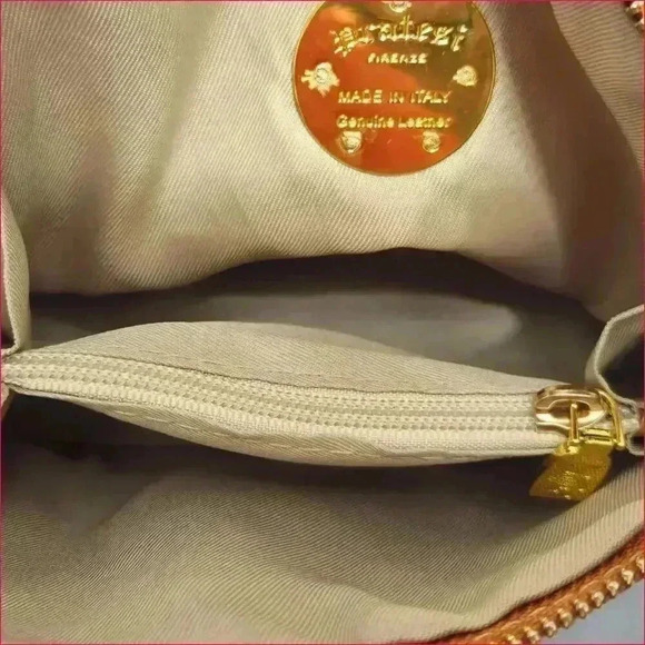 Pratesi Raffia Leather Crossbody Bag - Small Women's Summer Purse - Stylish - Picture 4 of 5